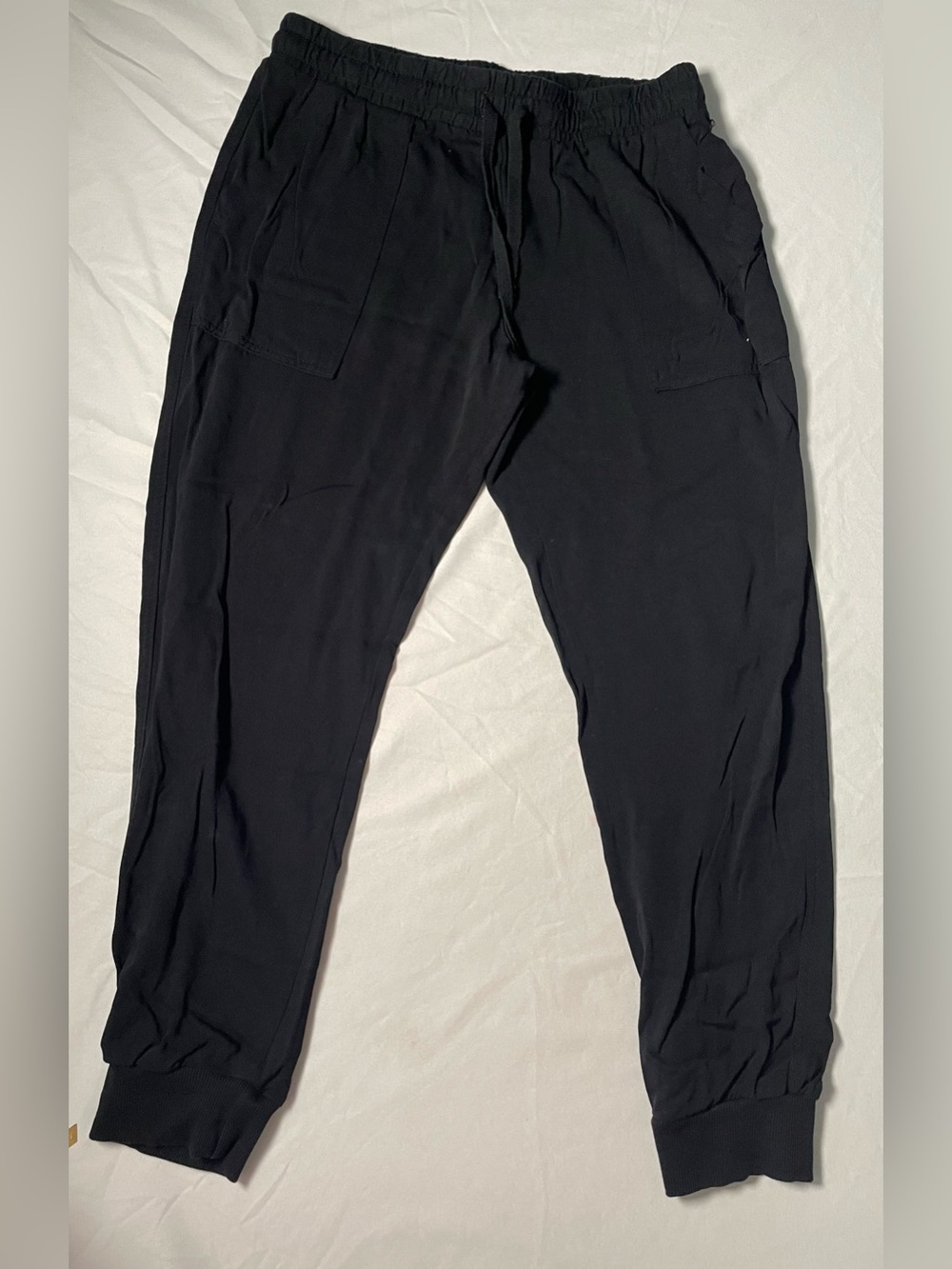 Splendid Women's Knit Trim Woven Boardwalk Jogger Pants (XS) Black